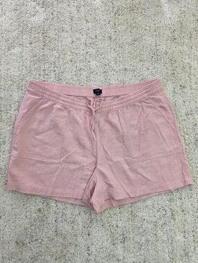J.crew XXL  Light Pink Drawstring Linen-Blend Shorts
